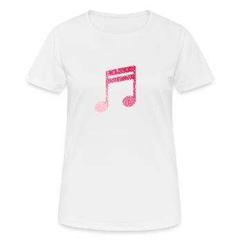 Notes, Musique, Tonalité Musicale, Rythme - T-shirt respirant Femme - blanc - Devant - AI Model Female 172 dark (172cm)