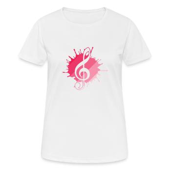 Clé de sol Clé de sol Clé de musique - T-shirt respirant Femme - blanc - Devant - AI Model Female 172 dark (172cm)