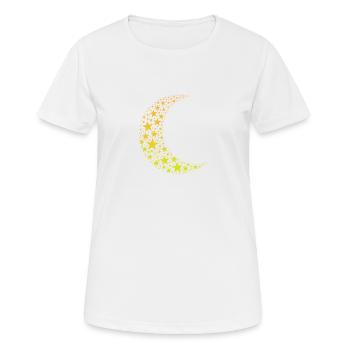 Lune des étoiles cratère ciel nocturne - T-shirt respirant Femme - blanc - Devant - AI Model Female 172 dark (172cm)