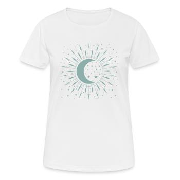 Cratère de ciel nocturne de la lune et de la starlette - T-shirt respirant Femme - blanc - Devant - AI Model Female 172 dark (172cm)