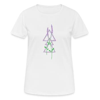 Lavendel Garten Pflanze Duft - Frauen T-Shirt atmungsaktiv - Weiß - Vorne - AI Model Female 172 dark (172cm)
