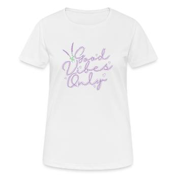 Vibes only Lavendel Garten Duft Pflanze - Frauen T-Shirt atmungsaktiv - Weiß - Vorne - AI Model Female 172 dark (172cm)