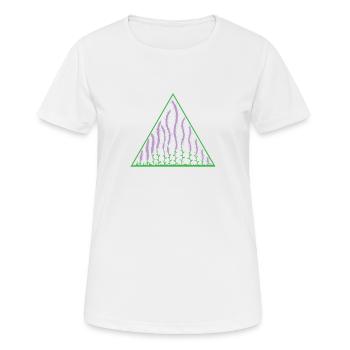 Lavendel im Dreieck Pflanze Garten Duft - Frauen T-Shirt atmungsaktiv - Weiß - Vorne - AI Model Female 172 dark (172cm)