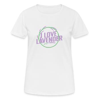 I Love Lavendel Pflanze Garten Duft - Frauen T-Shirt atmungsaktiv - Weiß - Vorne - AI Model Female 172 dark (172cm)