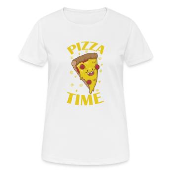 Pizza Time Lieblingsessen Salami - Frauen T-Shirt atmungsaktiv - Weiß - Vorne - AI Model Female 172 dark (172cm)