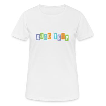 Road Trip Reise Picknick Abenteuer Route - Frauen T-Shirt atmungsaktiv - Weiß - Vorne - AI Model Female 172 dark (172cm)