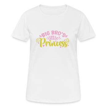 Big Bro's little Princess - Frauen T-Shirt atmungsaktiv - Weiß - Vorne - AI Model Female 172 dark (172cm)