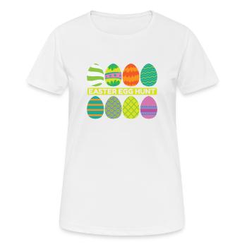 Chasse aux œufs de Pâques Début du printemps - T-shirt respirant Femme - blanc - Devant - AI Model Female 172 dark (172cm)