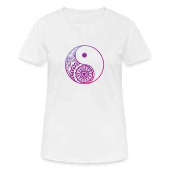 Yin and Yang Gleichgewicht China - Frauen T-Shirt atmungsaktiv - Weiß - Vorne - AI Model Female 172 dark (172cm)