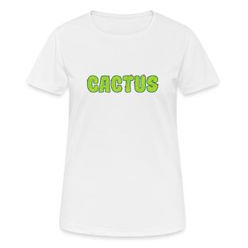 Cactus Pflanze Blume - Frauen T-Shirt atmungsaktiv - Weiß - Vorne - AI Model Female 172 dark (172cm)