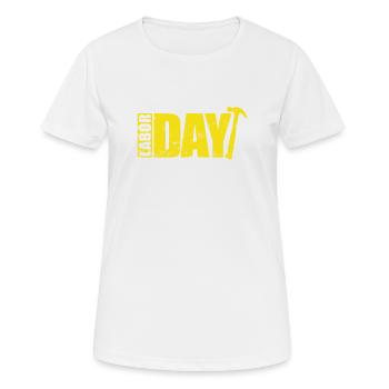 Fête du Travail aux États-Unis d’Amérique - T-shirt respirant Femme - blanc - Devant - AI Model Female 172 dark (172cm)