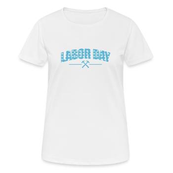 Labor Day USA - Frauen T-Shirt atmungsaktiv - Weiß - Vorne - AI Model Female 172 dark (172cm)