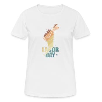 Héros de la fête du Travail en Amérique - T-shirt respirant Femme - blanc - Devant - AI Model Female 172 dark (172cm)