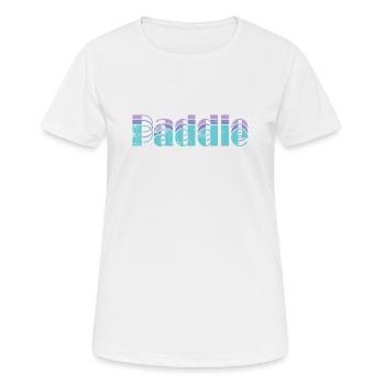 Paddle Tennis Hobby Sport - Women's Breathable T-Shirt - white - Front - AI Model Female 172 dark (172cm)