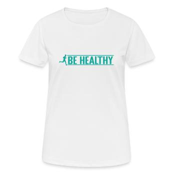 Faites du jogging en bonne santé - T-shirt respirant Femme - blanc - Devant - AI Model Female 172 dark (172cm)