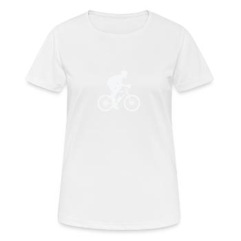 Cyclistes sur la route - T-shirt respirant Femme - blanc - Devant - AI Model Female 172 dark (172cm)