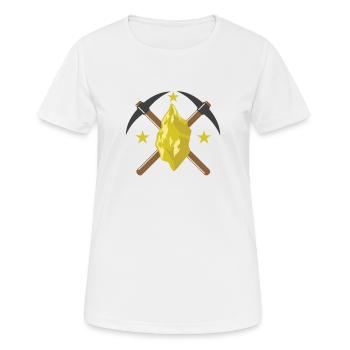 Pépite d’Aurum avec cueillette - T-shirt respirant Femme - blanc - Devant - AI Model Female 172 dark (172cm)
