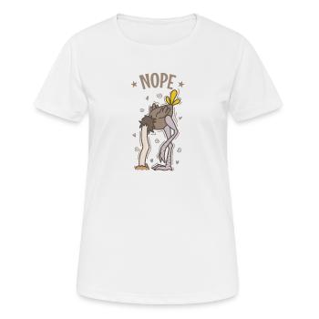 Nope Strauß Kopf im Sand Laufvogel - Frauen T-Shirt atmungsaktiv - Weiß - Vorne - AI Model Female 172 dark (172cm)