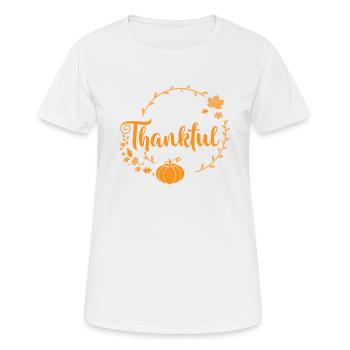 Thankful Turkey USA Family Thanksgiving - Women's Breathable T-Shirt - white - Front - AI Model Female 172 dark (172cm)