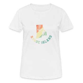 Rhode Island Heimat Staat in den USA - Frauen T-Shirt atmungsaktiv - Weiß - Vorne - AI Model Female 172 dark (172cm)