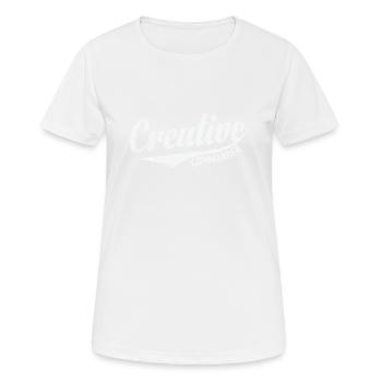 Commandant créatif - T-shirt respirant Femme - blanc - Devant - AI Model Female 172 dark (172cm)