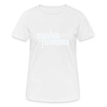 Nous faire avancer - T-shirt respirant Femme - blanc - Devant - AI Model Female 172 dark (172cm)