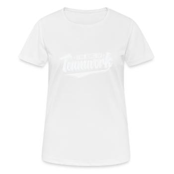 Le roi du travail d’équipe - T-shirt respirant Femme - blanc - Devant - AI Model Female 172 dark (172cm)