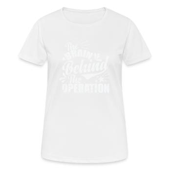 Le cerveau derrière l’opération - T-shirt respirant Femme - blanc - Devant - AI Model Female 172 dark (172cm)