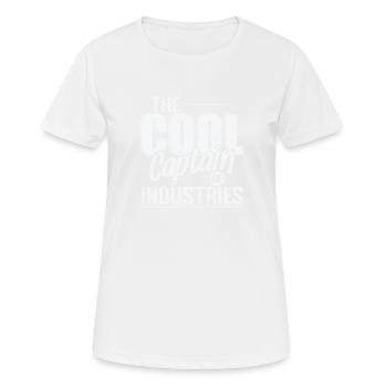 The Cool Captain of Industries - Frauen T-Shirt atmungsaktiv - Weiß - Vorne - AI Model Female 172 dark (172cm)