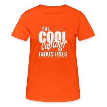 Le capitaine cool des industries - T-shirt respirant Femme - orange néon - Devant - AI Model Female 172 dark (172cm)