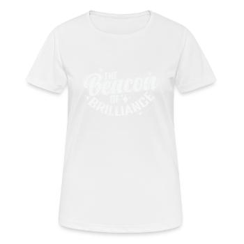 Le phare de l’éclat - T-shirt respirant Femme - blanc - Devant - AI Model Female 172 dark (172cm)