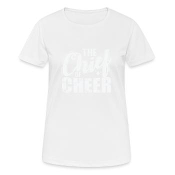 Le chef des encouragements - T-shirt respirant Femme - blanc - Devant - AI Model Female 172 dark (172cm)