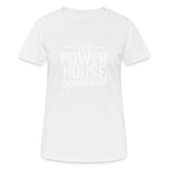 La centrale du potentiel - T-shirt respirant Femme - blanc - Devant - AI Model Female 172 dark (172cm)