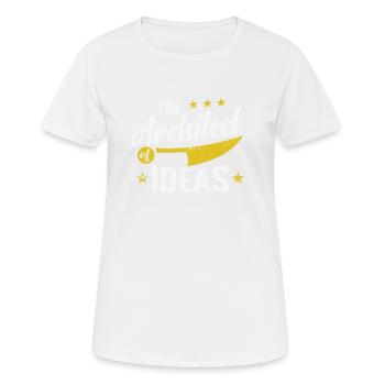 The Architect of Ideas - Women's Breathable T-Shirt - white - Front - AI Model Female 172 dark (172cm)