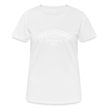 Licence en sciences, sciences et recherche - T-shirt respirant Femme - blanc - Devant - AI Model Female 172 dark (172cm)