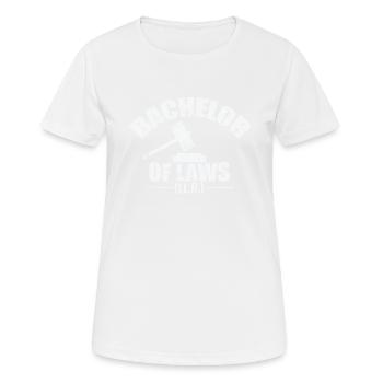 Licence en droit - T-shirt respirant Femme - blanc - Devant - AI Model Female 172 dark (172cm)