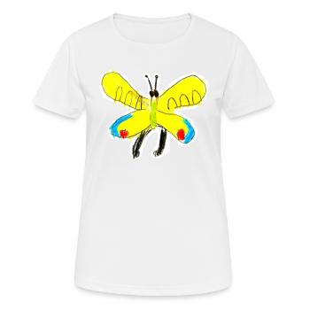 Papillon 02 - T-shirt respirant Femme - blanc - Devant - AI Model Female 172 dark (172cm)