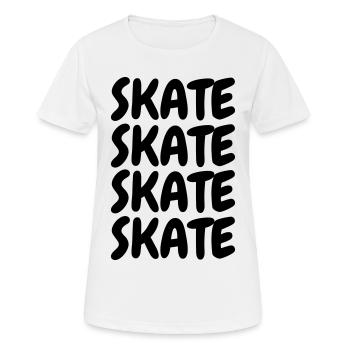 Skate - Women's Breathable T-Shirt - white - Front - AI Model Female 172 dark (172cm)