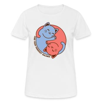 Finden Sie Ihr perfektes Gleichgewicht - Frauen T-Shirt atmungsaktiv - Weiß - Vorne - AI Model Female 172 dark (172cm)