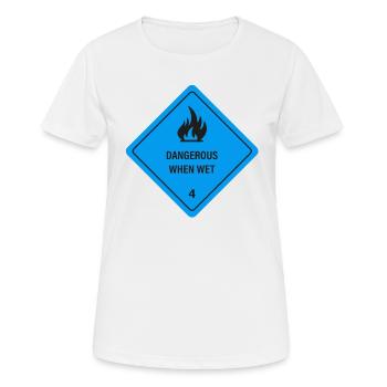 Wet and on fire! - Women's Breathable T-Shirt - white - Front - AI Model Female 172 dark (172cm)