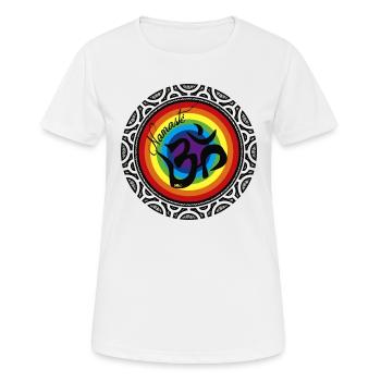 Namasté ôm - T-shirt respirant Femme - blanc - Devant - AI Model Female 172 dark (172cm)