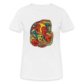 Faces - Women's Breathable T-Shirt - white - Front - AI Model Female 172 dark (172cm)