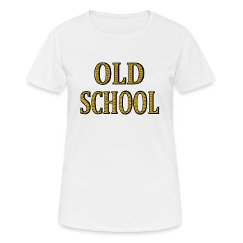 Old school - Frauen T-Shirt atmungsaktiv - Weiß - Vorne - AI Model Female 172 dark (172cm)