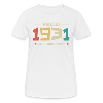 Legendär seit 1931 Original 1931 - Frauen T-Shirt atmungsaktiv - Weiß - Vorne - AI Model Female 172 dark (172cm)