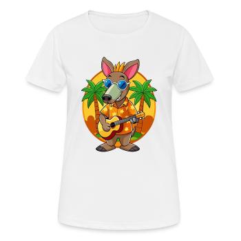 Lustige Erdferkel Cartoon Sommer Strand Sonnenbrille - Frauen T-Shirt atmungsaktiv - Weiß - Vorne - AI Model Female 172 dark (172cm)