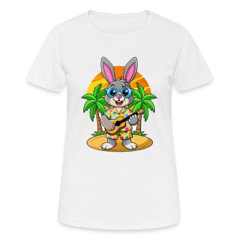 Lustige Kaninchen Cartoon Sommer Strand Sonnenbrille - Frauen T-Shirt atmungsaktiv - Weiß - Vorne - AI Model Female 172 dark (172cm)