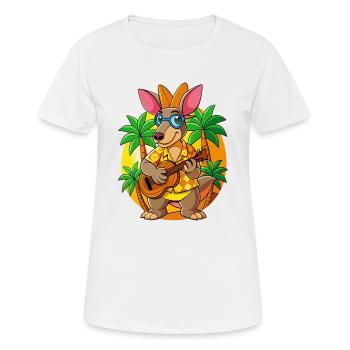 Lustige Erdferkel Cartoon Sommer Strand Sonnenbrille - Frauen T-Shirt atmungsaktiv - Weiß - Vorne - AI Model Female 172 dark (172cm)