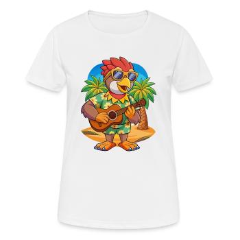 Funny Hawk Summer Beach Sunglasses Hawaiian - Women's Breathable T-Shirt - white - Front - AI Model Female 172 dark (172cm)
