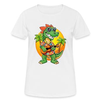 Lustige Krokodil Cartoon Sommer Strand Sonnenbrille - Frauen T-Shirt atmungsaktiv - Weiß - Vorne - AI Model Female 172 dark (172cm)