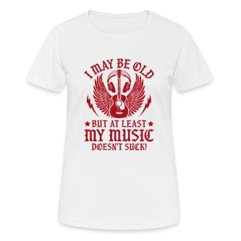Rock and roll - T-shirt respirant Femme - blanc - Devant - AI Model Female 172 dark (172cm)